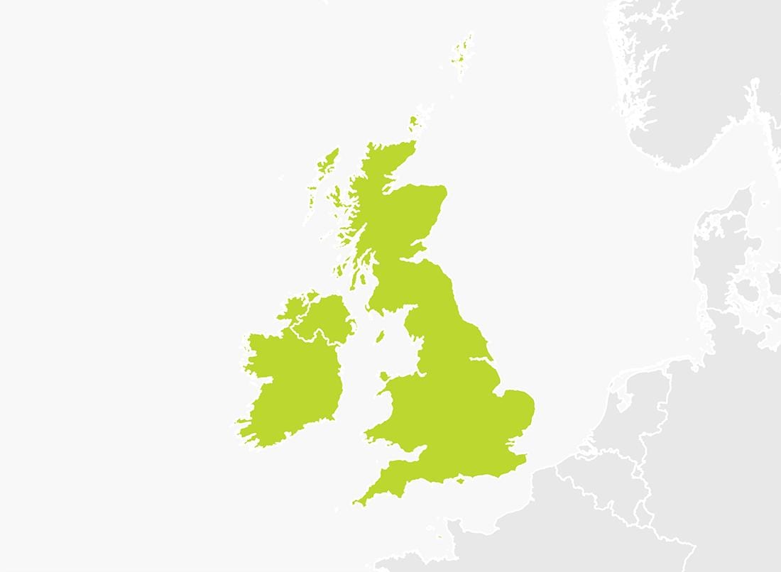 Karte von Großbritannien für Kinder