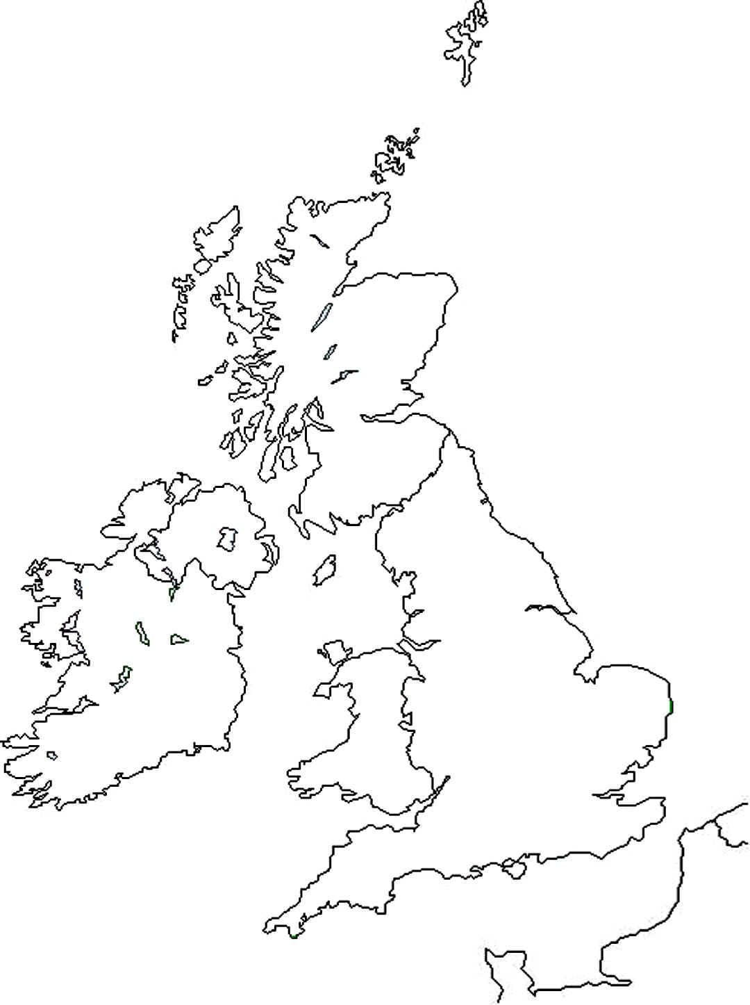 Großbritannien Karte Umriss