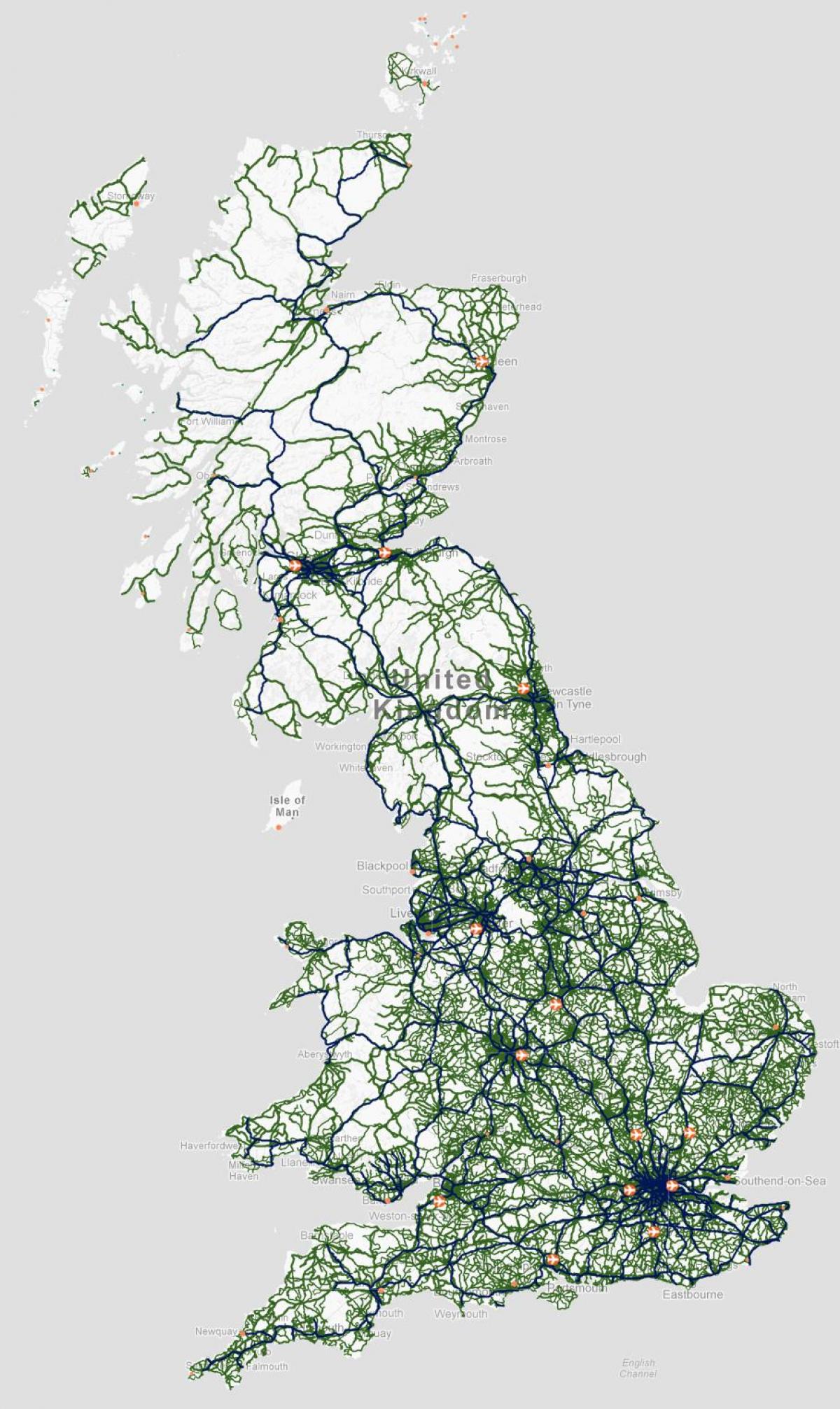 Vereinigtes Königreich-transport-Karte