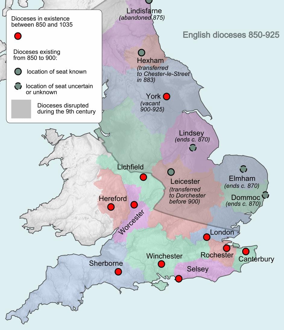 Karte von Großbritannien viking