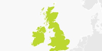 Karte von Großbritannien für Kinder