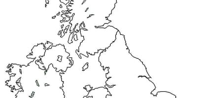 Großbritannien Karte Umriss