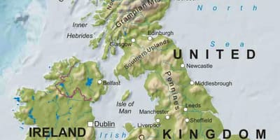 Karte von UK geographic