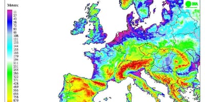 Karte von UK Höhe