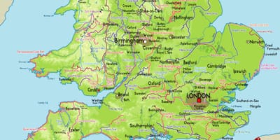 Karte von Süd-Großbritannien