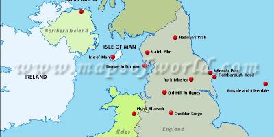 Karte von Großbritannien Reisen