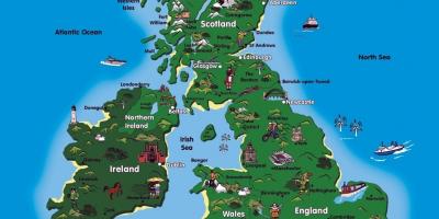 Vereinigtes Königreich, touristische Karte
