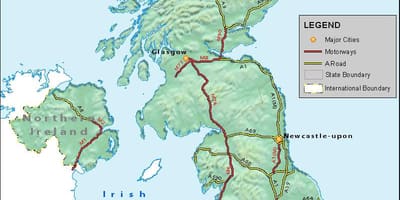 UK road network map